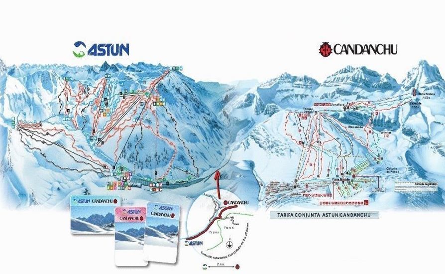 Esquiar en Aragón estación Astún Candanchú