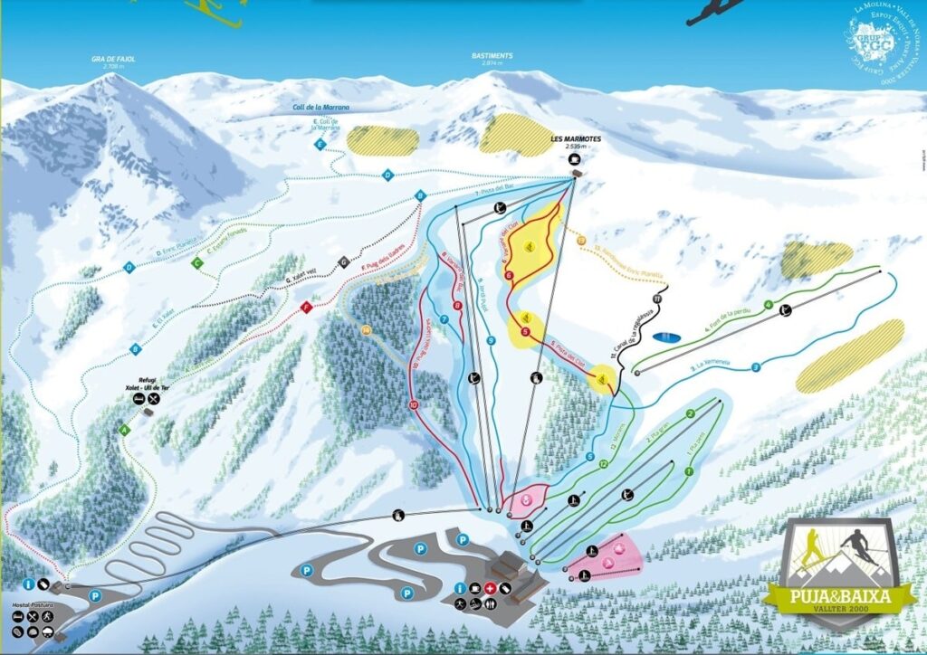 Esquiar en Cataluña en la estación Vallter 2000
